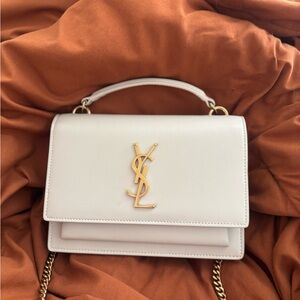 YSL nude Sunset w leather chain